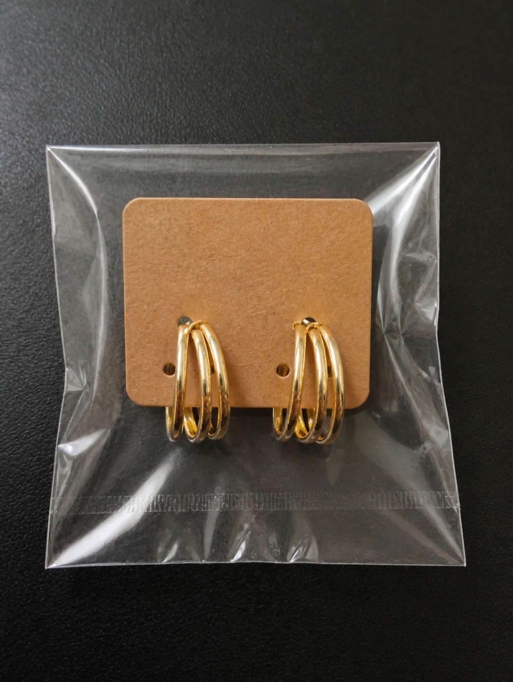 Gold Tone Hoop Earrings - Minimal Chic